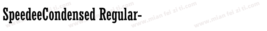 SpeedeeCondensed Regular字体转换